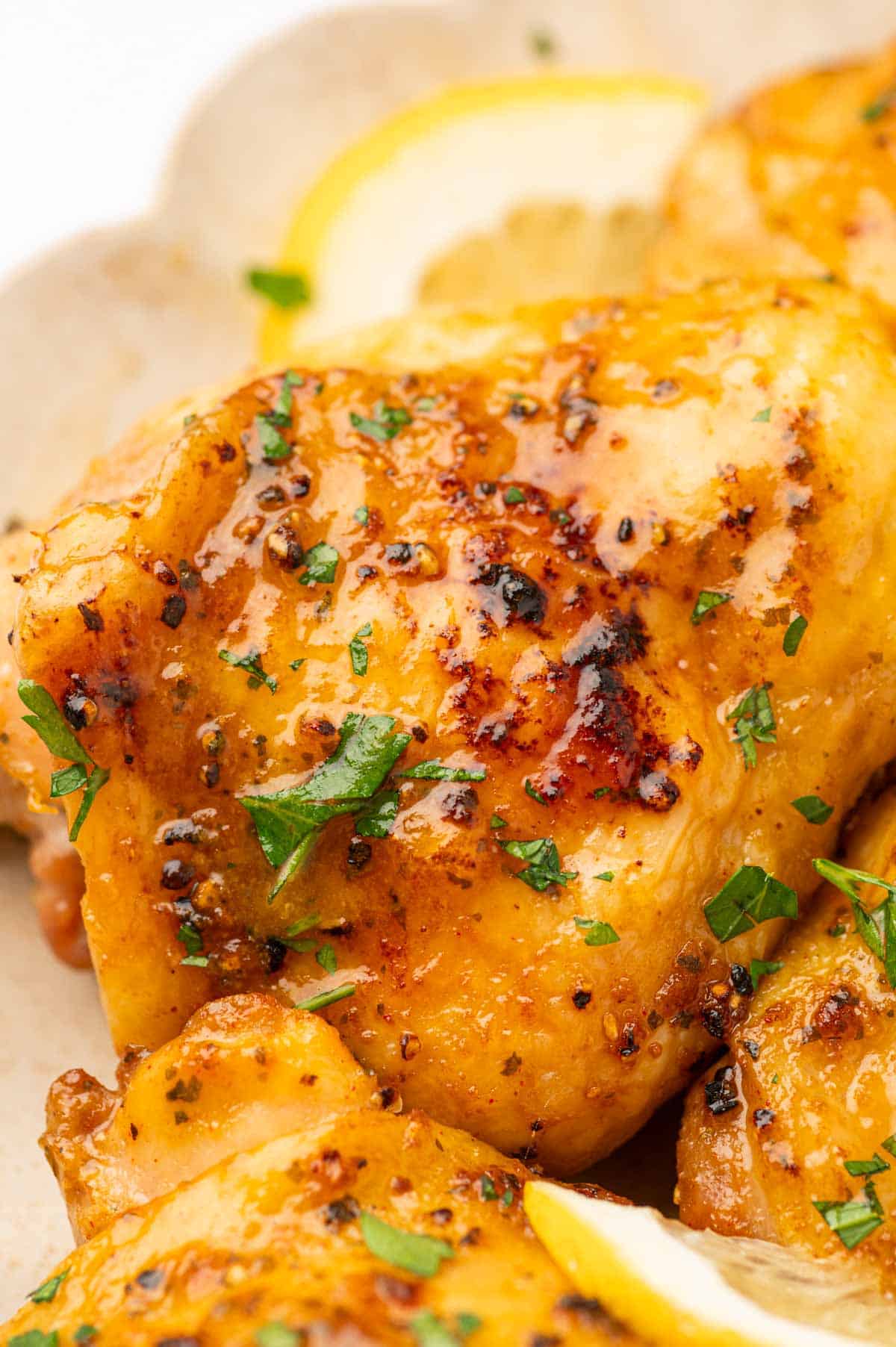 close up shot of lemon pepper chicken 