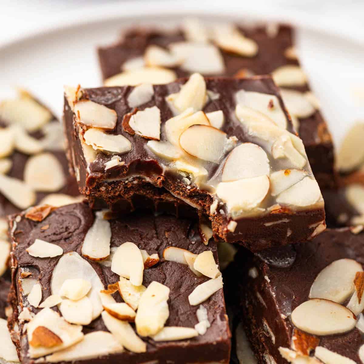 Dark Chocolate Fudge with Almonds