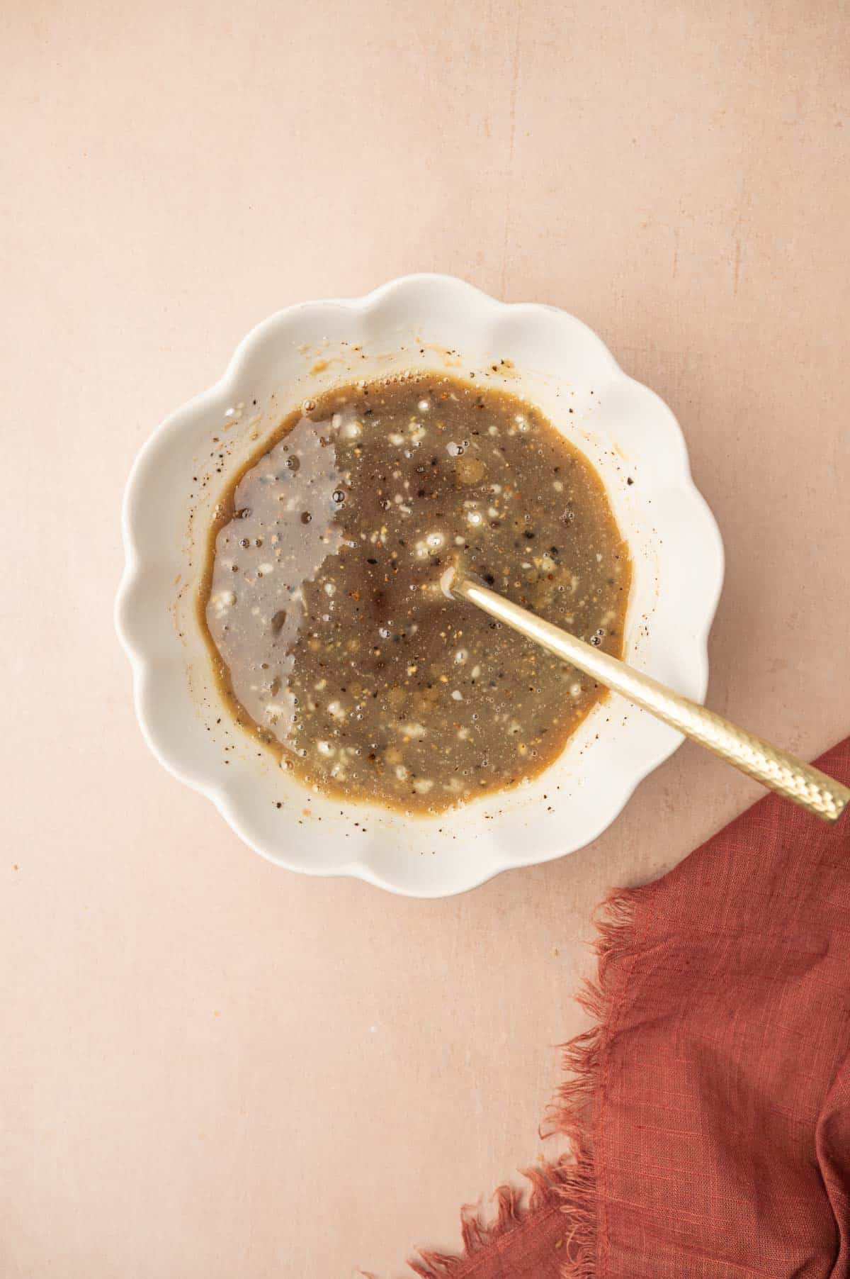 in a bowl sit fry sauces are combined