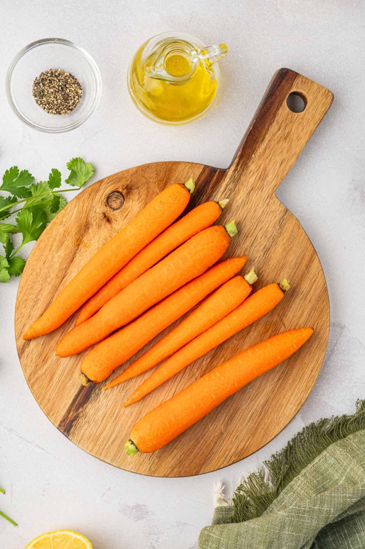 Roasted carrot hummus with canned chickpeas-peeling carrots