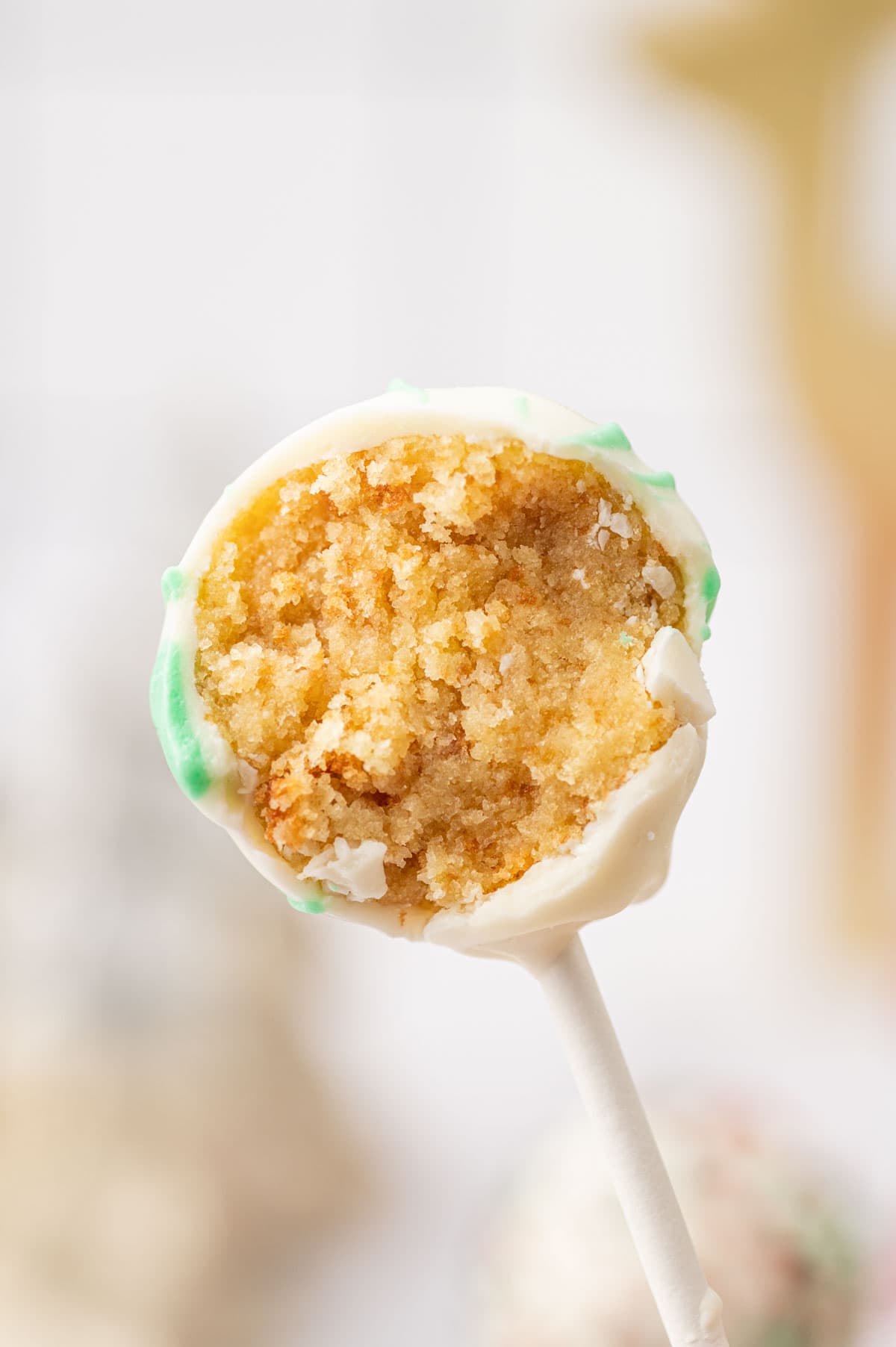 Showing the texture of holiday cake pops