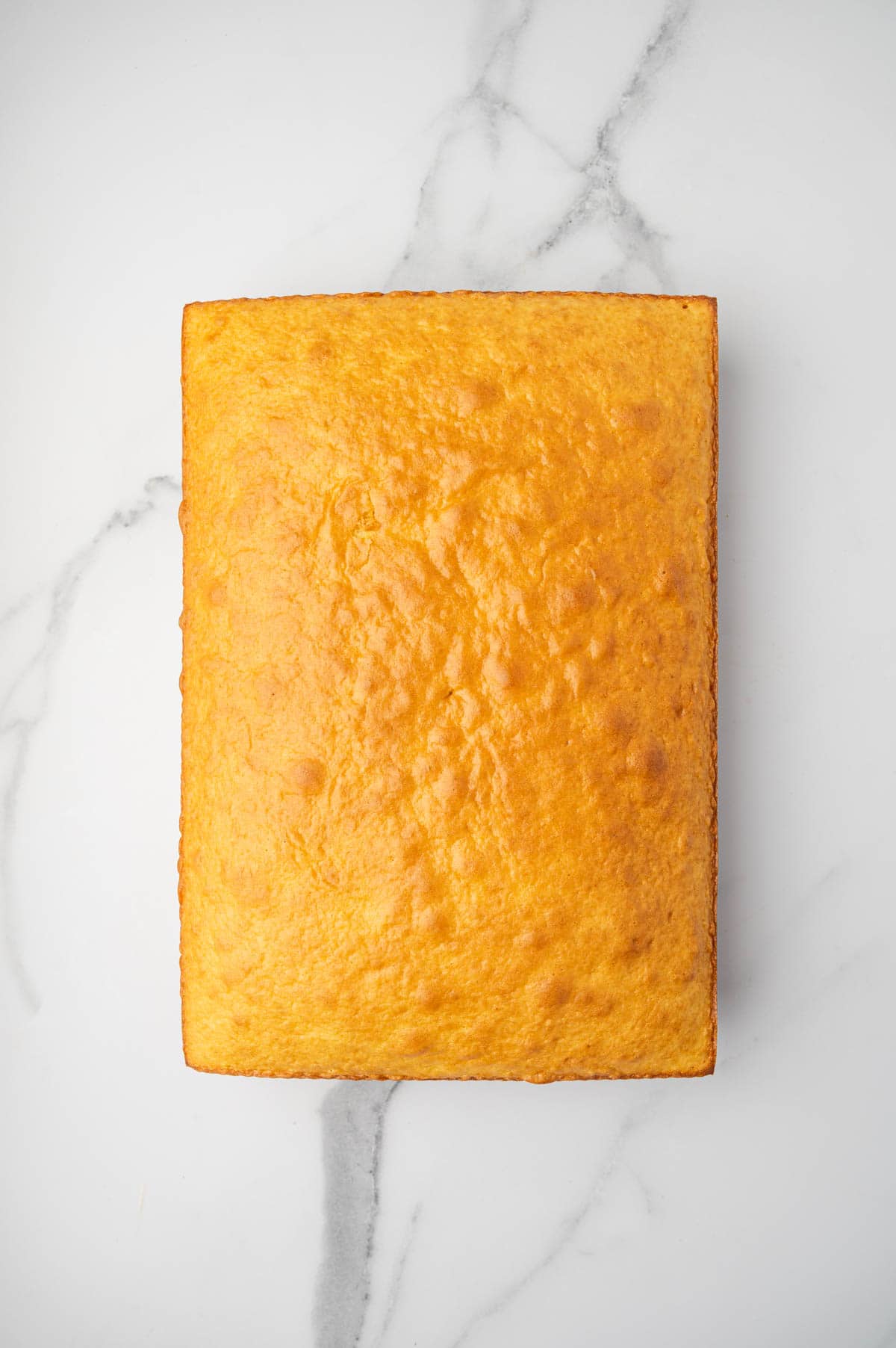 Baked cake mix yellow cake.