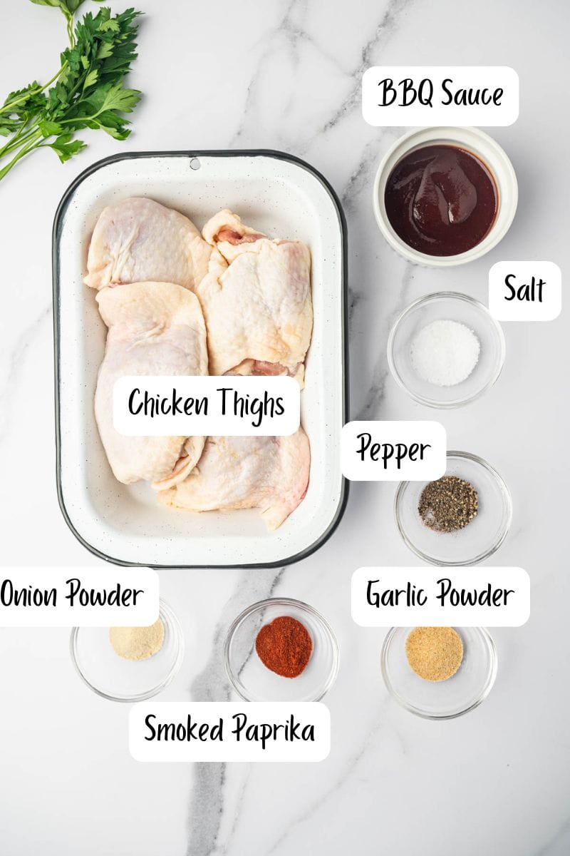 Juicy and crispy air fryer BBQ chicken thighs Ingredients 