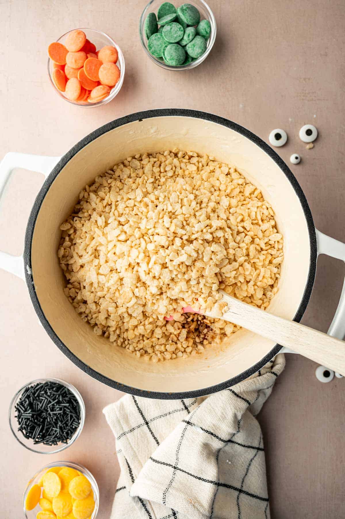 Add the Rice Krispie to make treats.