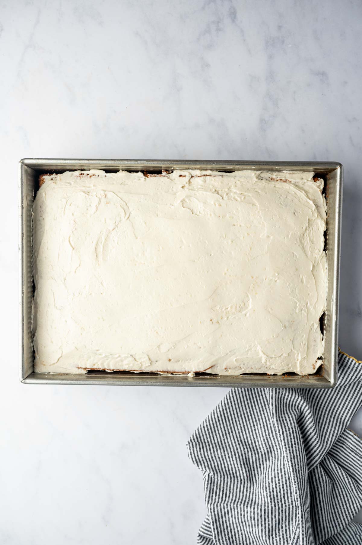 Vanilla Buttercream Forsted Sheetpan cake.